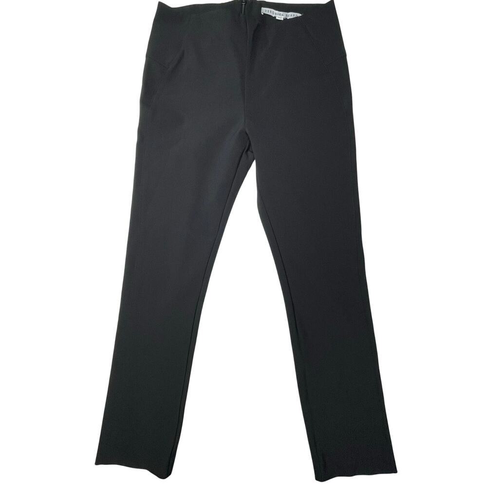 Veronica Beard womens Back zip Scuba pants size 4 Black Minimalist Office Preppy